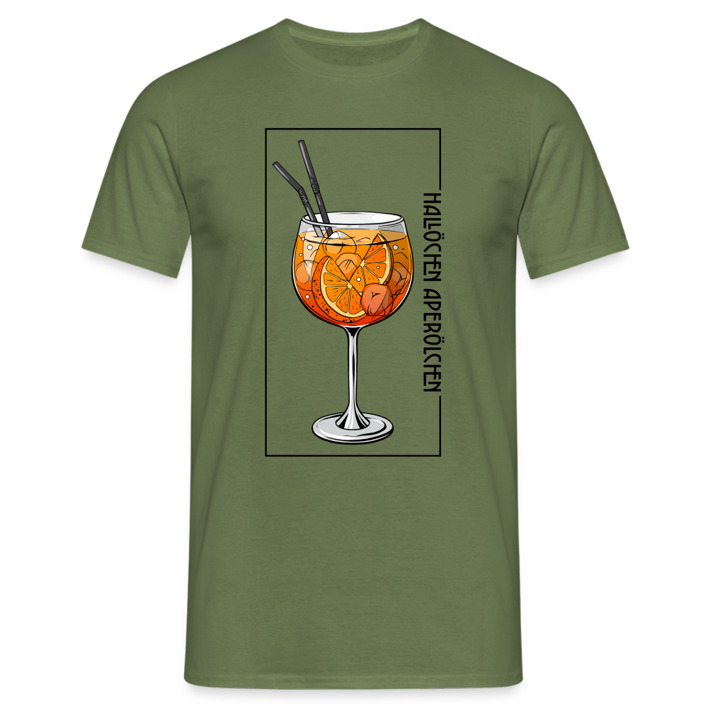 Aperol Fan Shirt HALLÖCHEN APERÖLCHEN Lustiges Geschenk T-Shirt - Militärgrün