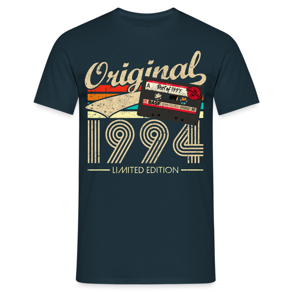 30.Geburtstag Original 1994 Limited Edition Retro Kassette Geschenk T-Shirt - Navy