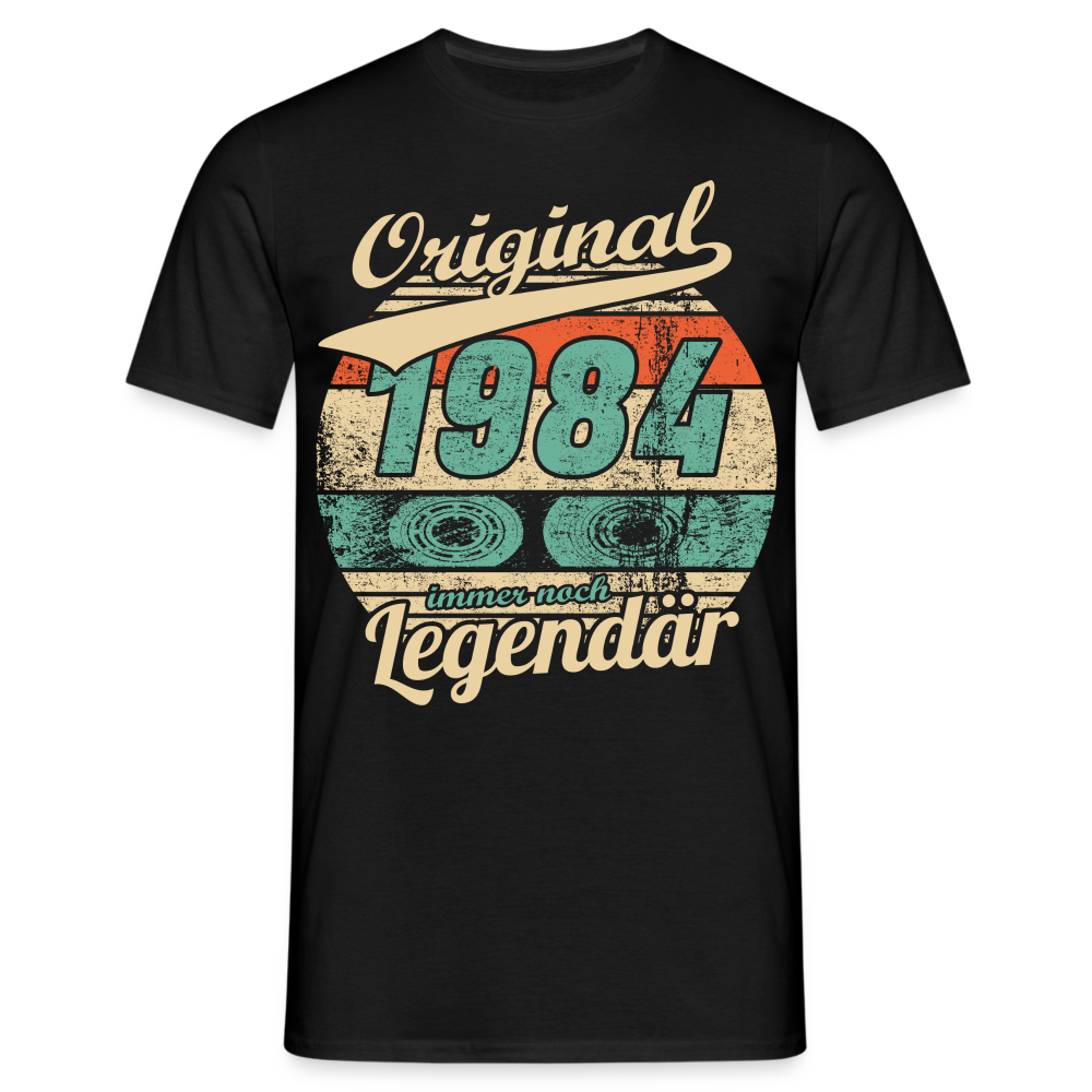 40.Geburtstag Original Jahrgang 1984 Legendär Geschenk T-Shirt - Schwarz