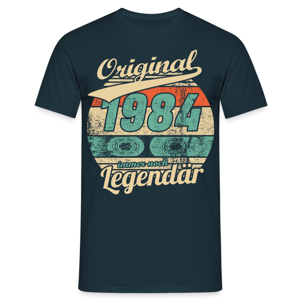 40.Geburtstag Original Jahrgang 1984 Legendär Geschenk T-Shirt - Navy