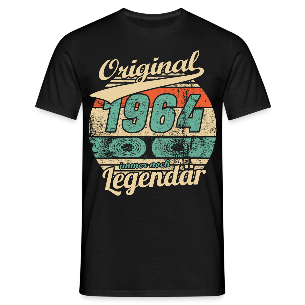 60.Geburtstag Original Jahrgang 1964 Legendär Geschenk T-Shirt - Schwarz