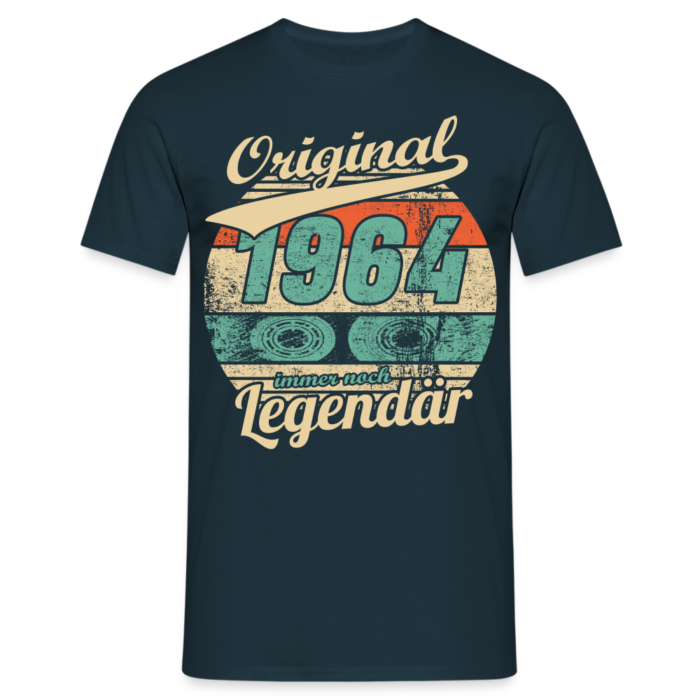 60.Geburtstag Original Jahrgang 1964 Legendär Geschenk T-Shirt - Navy