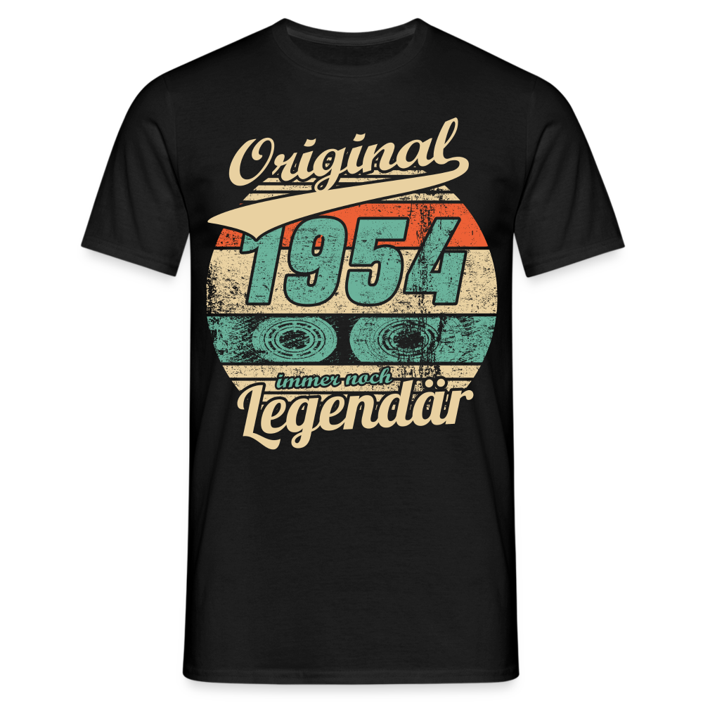 70.Geburtstag Original Jahrgang 1954 Legendär Geschenk T-Shirt - Schwarz
