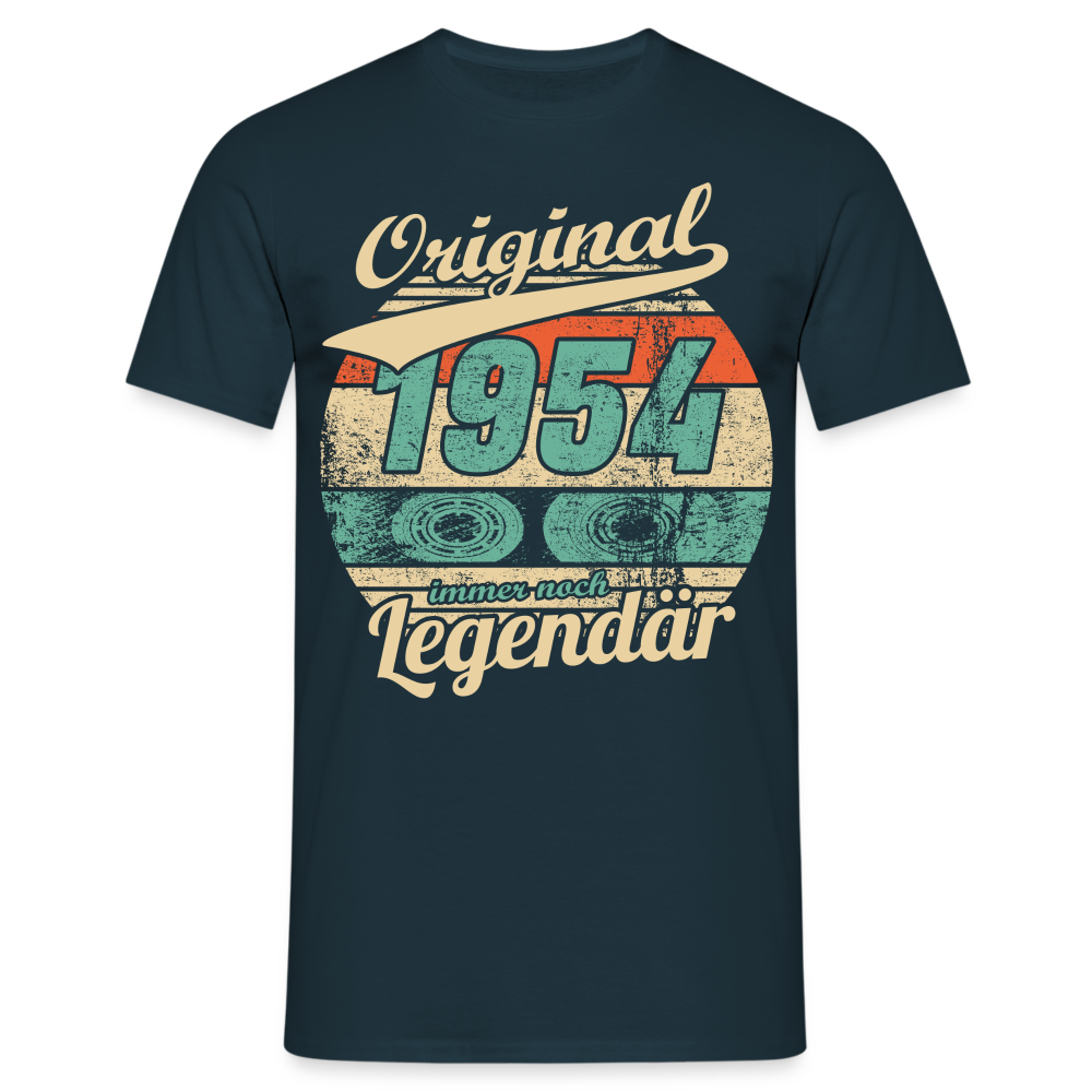 70.Geburtstag Original Jahrgang 1954 Legendär Geschenk T-Shirt - Navy