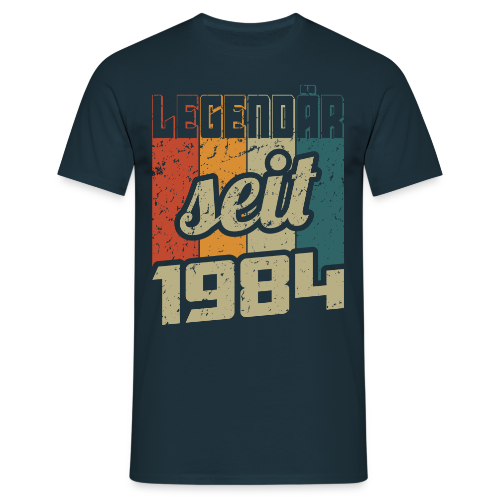 40.Geburtstag - Legendär seit 1984 - Retro Style - Limited Edition T-Shirt - Navy