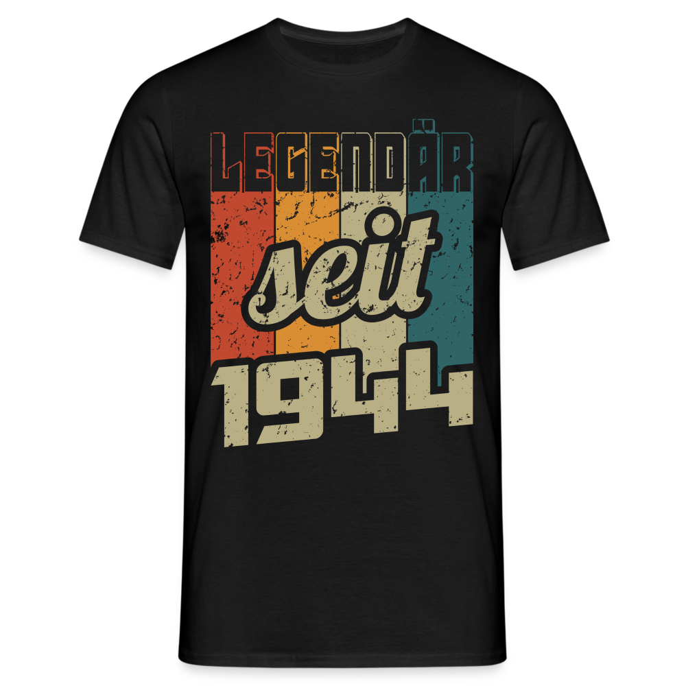 40.Geburtstag - Legendär seit 1944 - Retro Style - Limited Edition T-Shirt - Schwarz