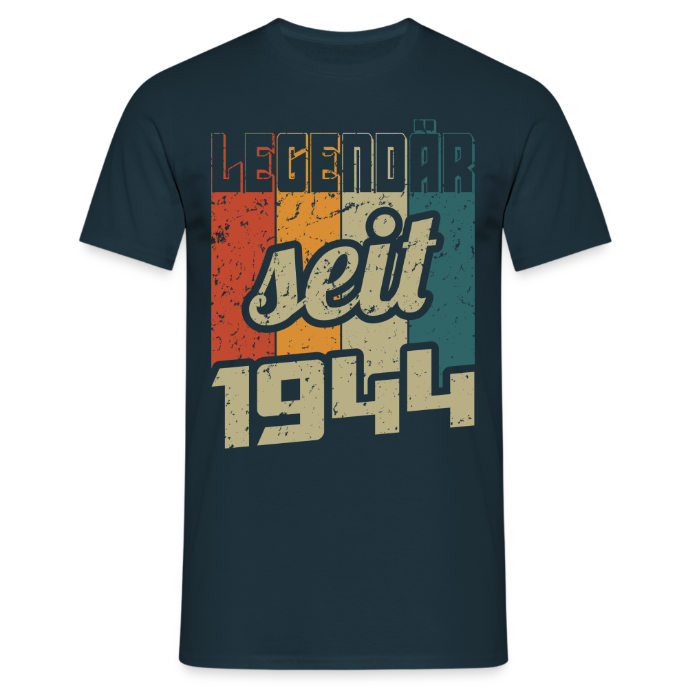 40.Geburtstag - Legendär seit 1944 - Retro Style - Limited Edition T-Shirt - Navy