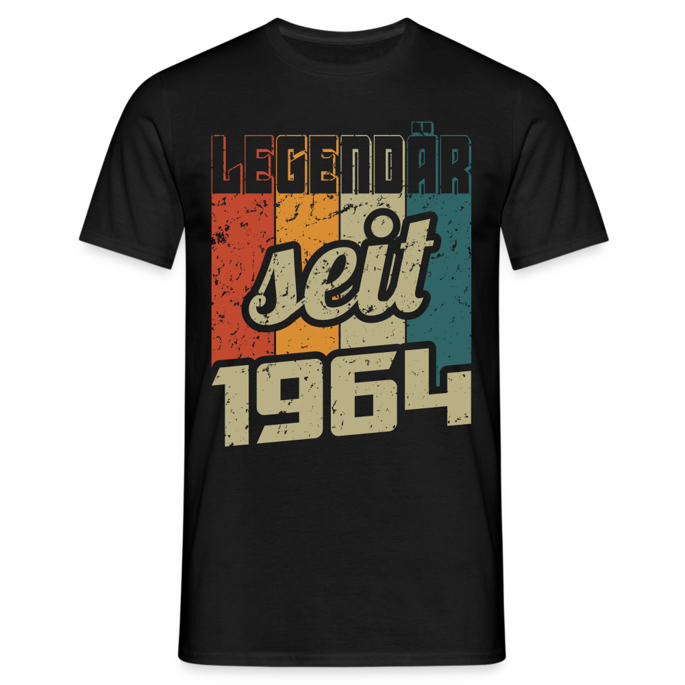 60.Geburtstag - Legendär seit 1964 - Retro Style - Limited Edition T-Shirt - Schwarz