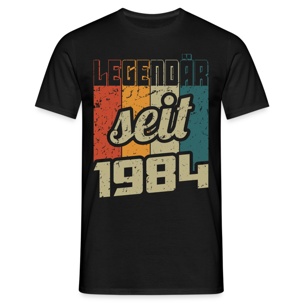40.Geburtstag - Legendär seit 1984 - Retro Style - Limited Edition T-Shirt - Schwarz