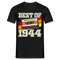 80.Geburtstag - Retro Style - Musik Kassette - Best Of 1944 - Geschenk T-Shirt - Schwarz
