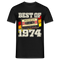 50.Geburtstag - Retro Style - Musik Kassette - Best Of 1974 - Geschenk T-Shirt - Schwarz