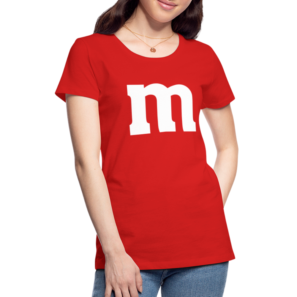 M Partner Shirt Lustiges Design für Paare Partner und Familie T-Shirt - Rot