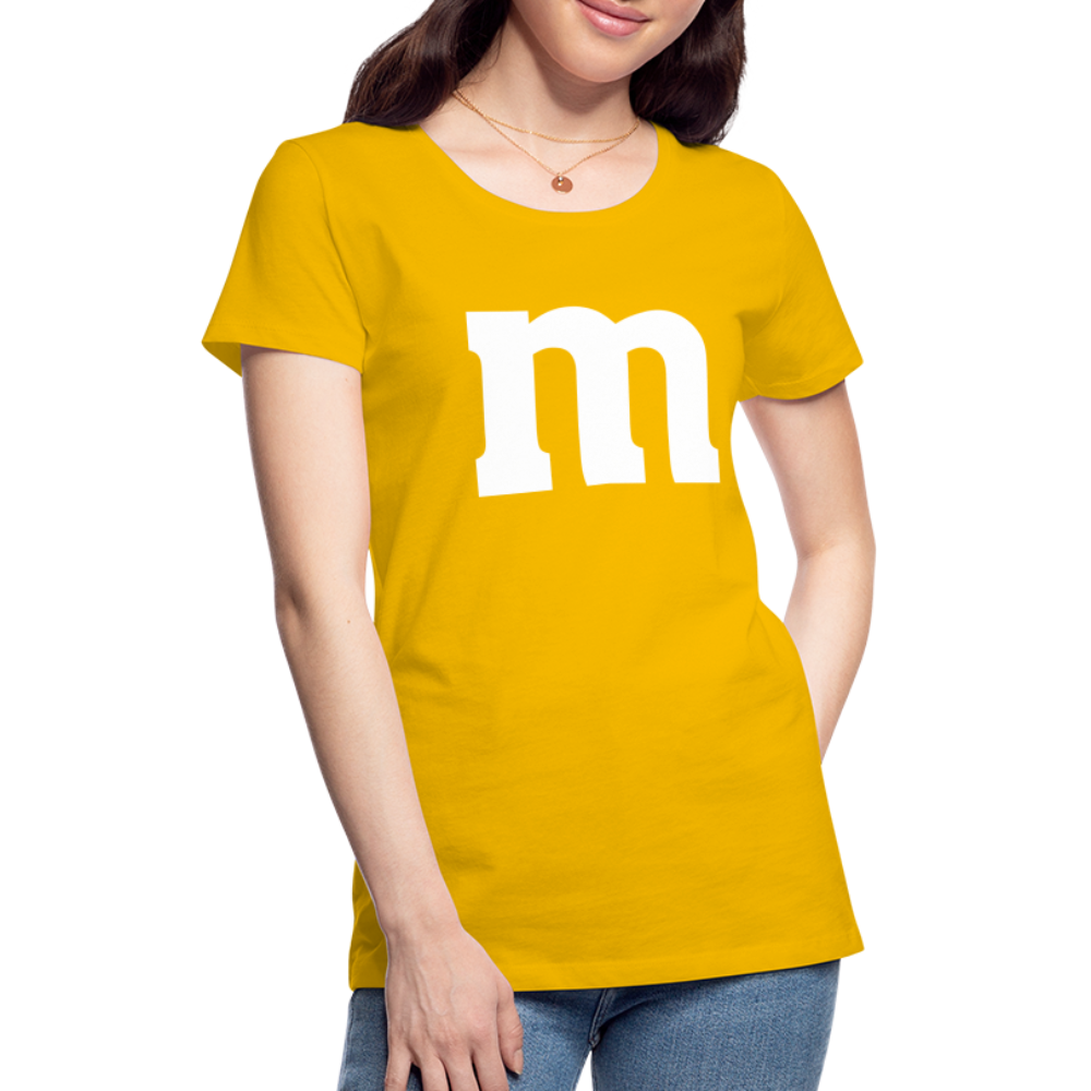 M Partner Shirt Lustiges Design für Paare Partner und Familie T-Shirt - Sonnengelb