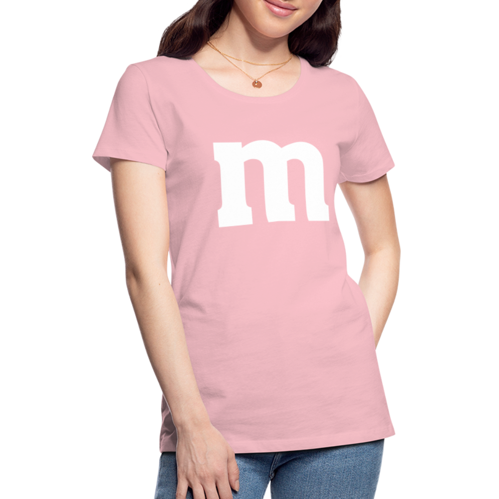 M Partner Shirt Lustiges Design für Paare Partner und Familie T-Shirt - Hellrosa