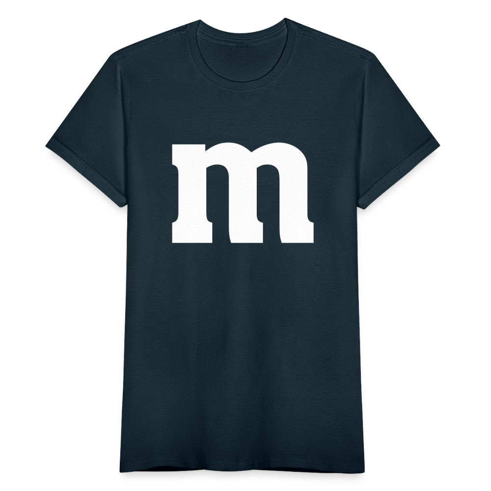 M Partner Shirt Lustiges Design für Paare Partner und Familie Frauen T-Shirt - Navy