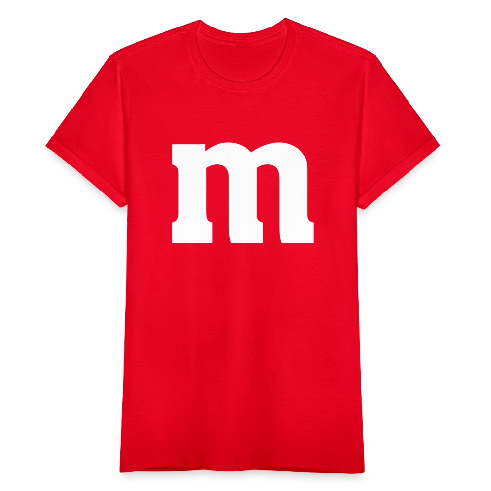 M Partner Shirt Lustiges Design für Paare Partner und Familie Frauen T-Shirt - Rot