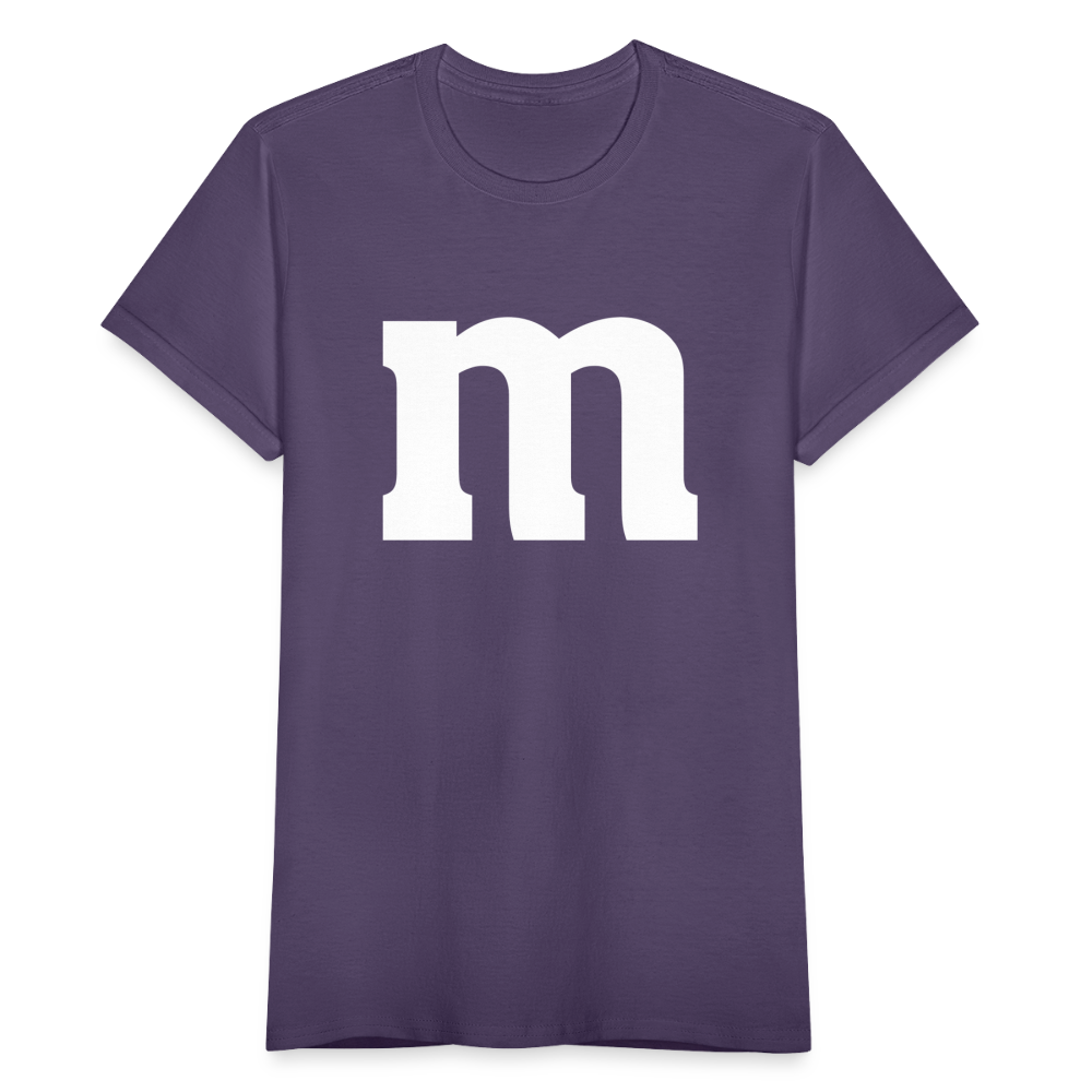 M Partner Shirt Lustiges Design für Paare Partner und Familie Frauen T-Shirt - Dunkellila