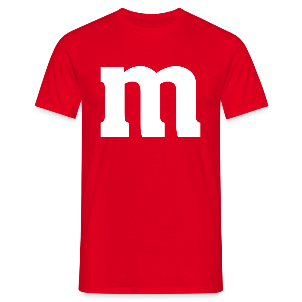 M Partner Shirt Lustiges Design für Paare Partner und Familie Unisex T-Shirt - Rot