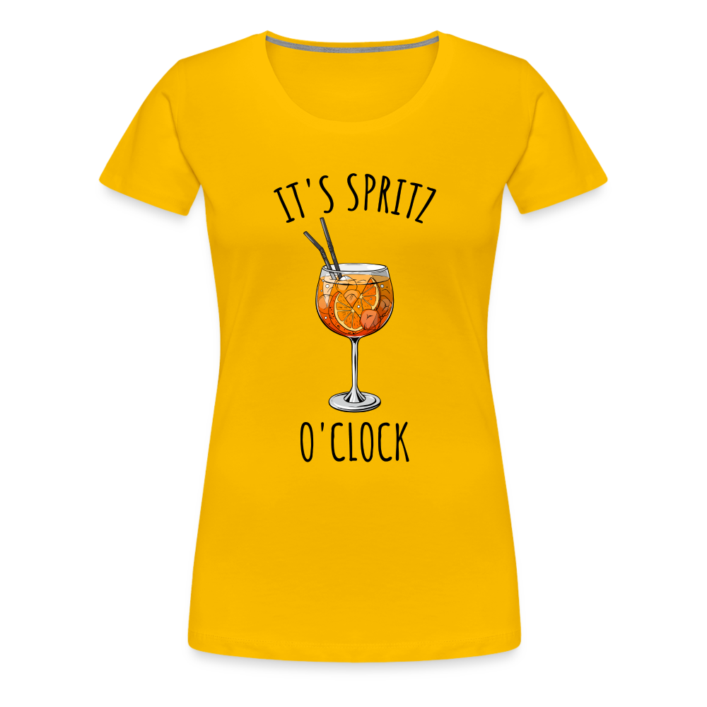 It's Spritz O'Clock Aperol Spritz Alkohol Sommer Spruch Frauen Premium T-Shirt - Sonnengelb