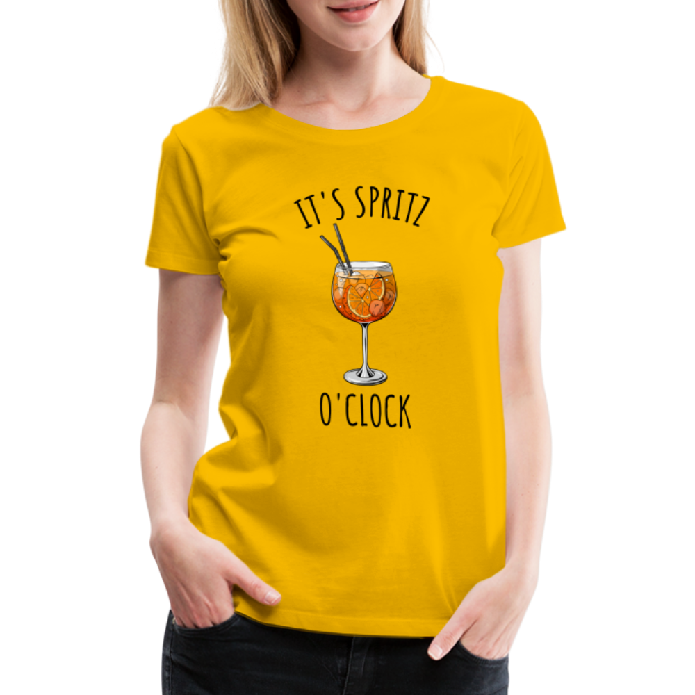 It's Spritz O'Clock Aperol Spritz Alkohol Sommer Spruch Frauen Premium T-Shirt - Sonnengelb