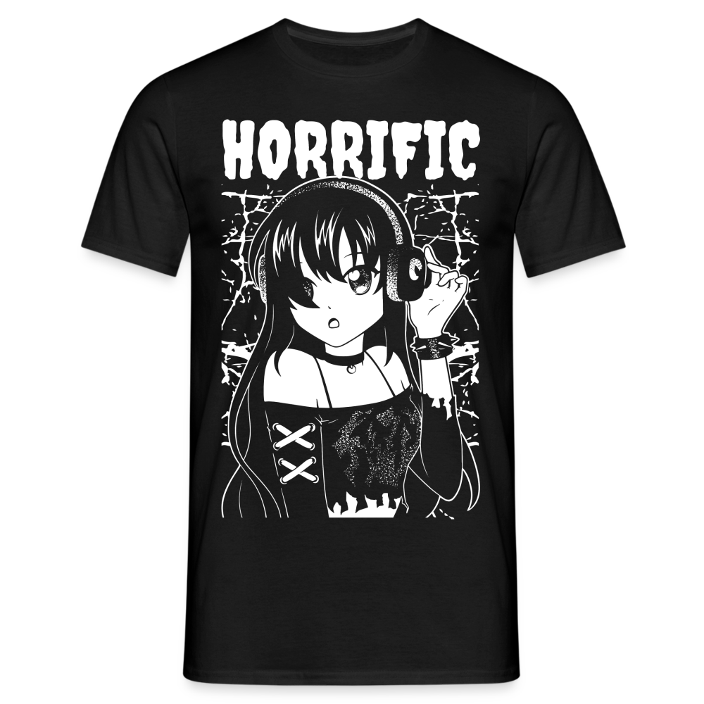 Dark Anime Girl Horrific Anime Fan T-Shirt - Schwarz