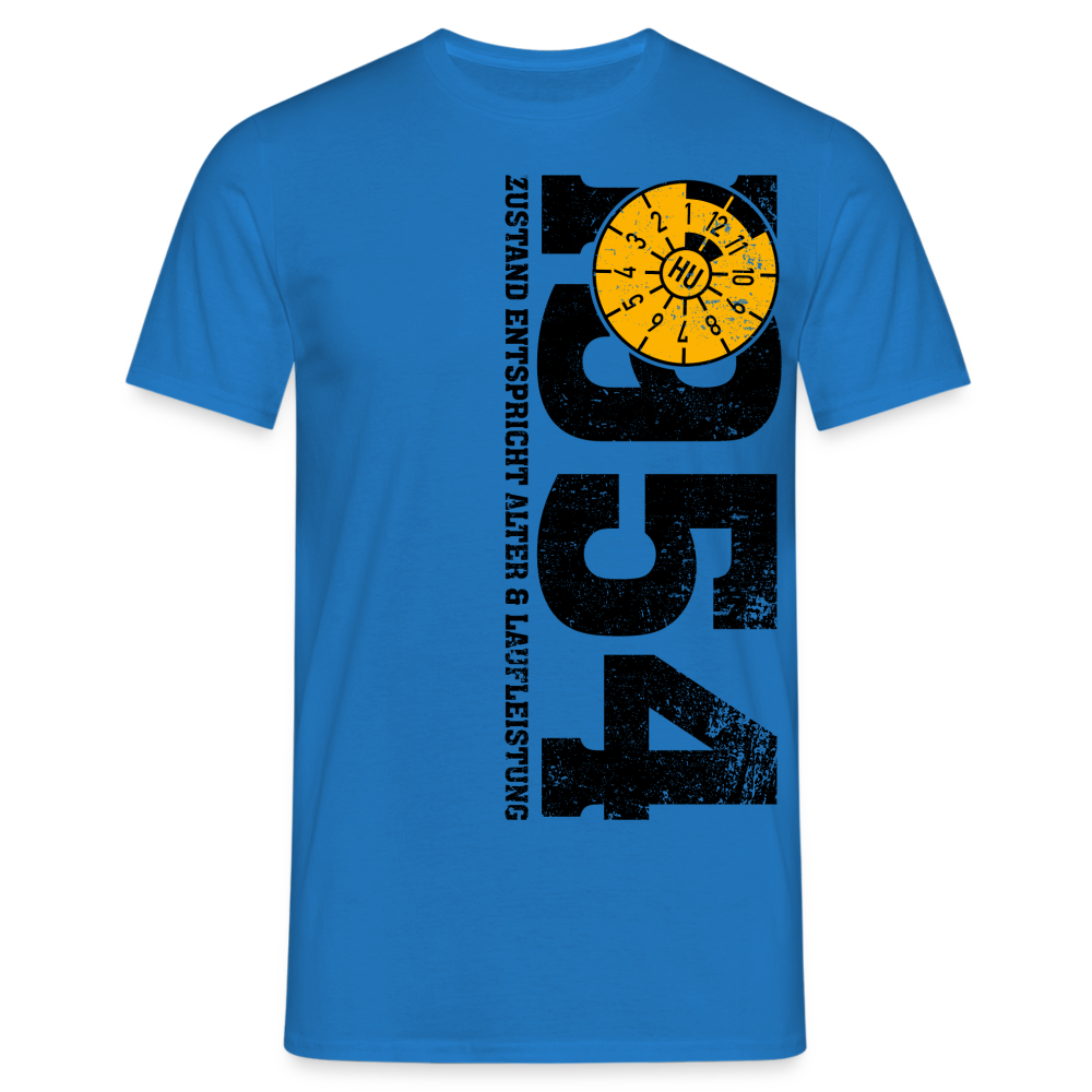 70. Geburtstag Zustand 1954 TÜV Lustiges Mechaniker Geschenk T-Shirt - Royalblau