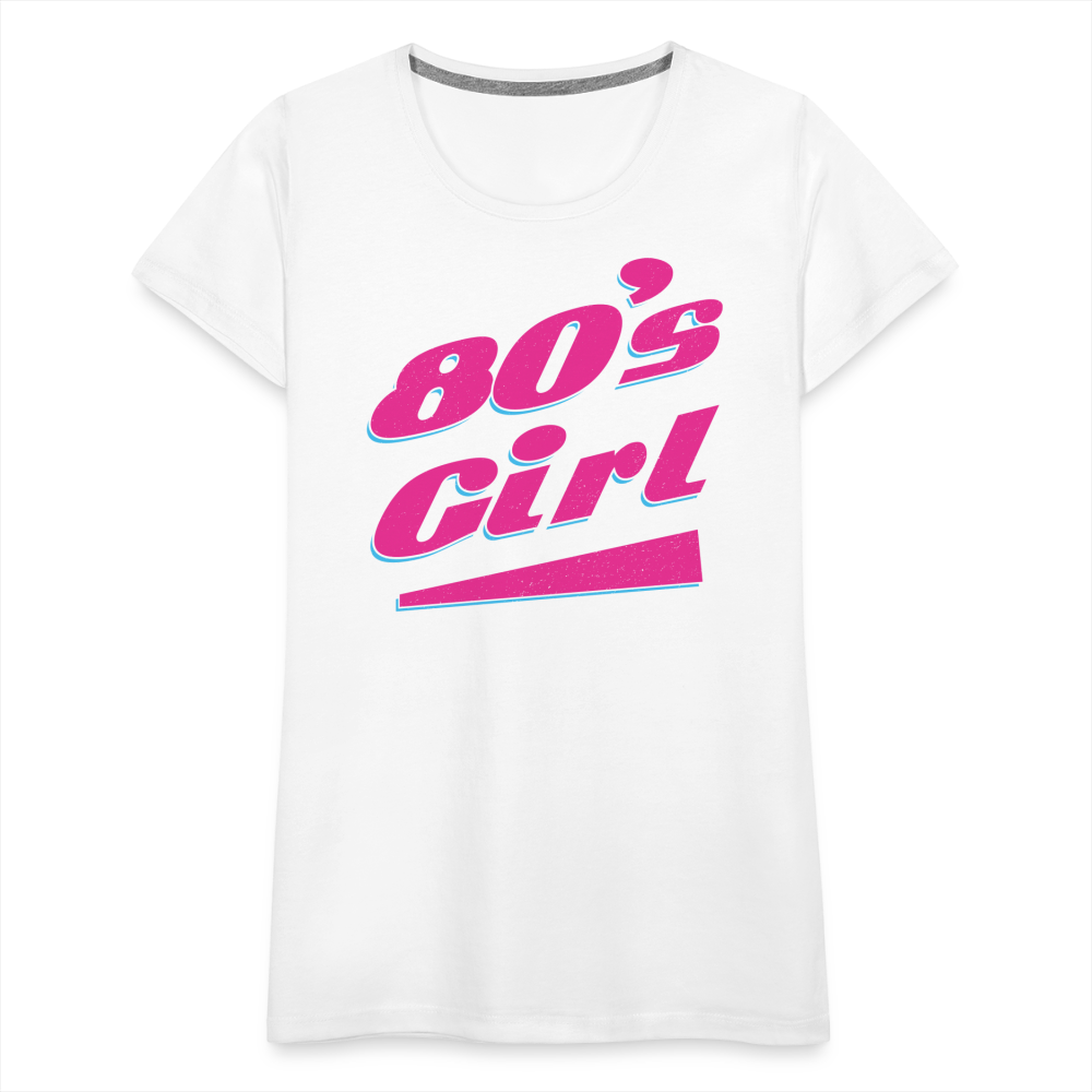 80er Jahre Party Outfit 80s Girl Frauen Premium T-Shirt - weiß