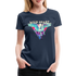 Pegasus geflügeltes Pferd Wild Heart 80s Style Frauen Premium T-Shirt - Navy