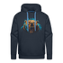 Brüllender Bär Wütender Bär Starker Bär Premium Hoodie - Navy