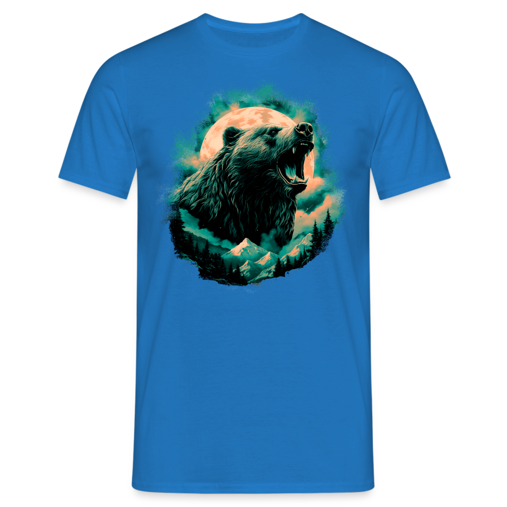 Brüllender Bär Wildnis Starker Bär T-Shirt - Royalblau