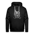 Lustiges Skelett auf Schaukel im Mondschein Rock Horns Männer Premium Hoodie - Schwarz