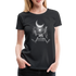 Lustiges Skelett auf Schaukel im Mondschein Rock Horns Frauen Premium T-Shirt - Schwarz