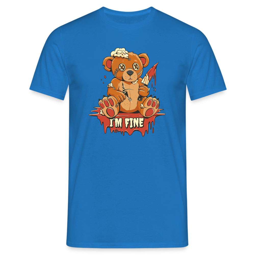 Horror Teddy Bär - Ich Bin Okay Lustig - I'm Fine - T-Shirt - Royalblau