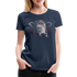 Lustige Kuh Retro Style Kuh Bauer Kuhliebhaber Vegan Fan Frauen Premium T-Shirt - Navy