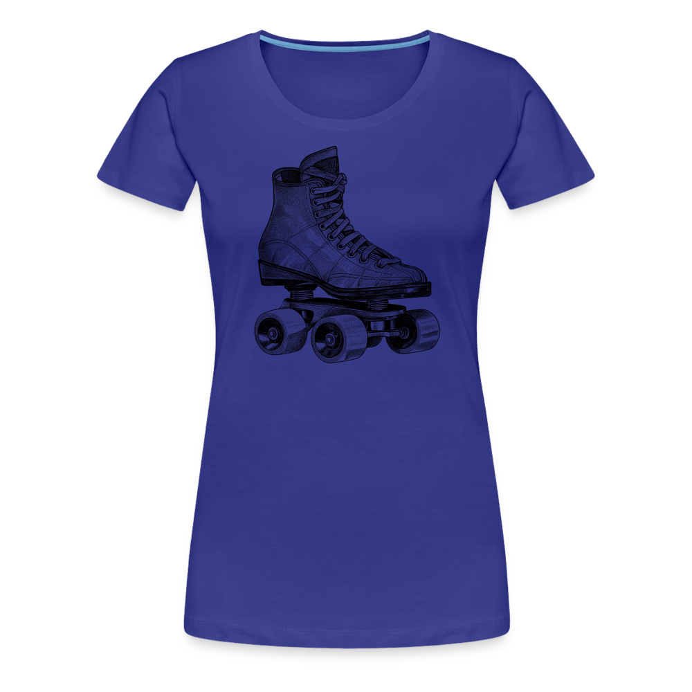 80s 90s Style Rollerskates Rollschuh Frauen Premium T-Shirt - Königsblau