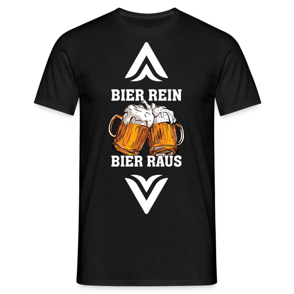 Bier Party Shirt - Bier Rein Bier Raus Lustiges Bier Trinker T-Shirt - Schwarz