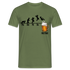 Witziges Bier Shirt Wochentage bis Freitag - Strichmännchen Lustiges T-Shirt - Militärgrün