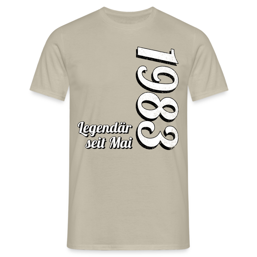 Geburtstags Geschenk Shirt Legendär seit Mai 1983 T-Shirt - Sandbeige