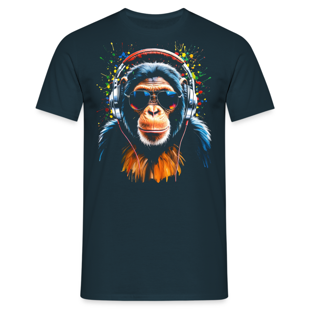 DJ Affe - Lustiges T-Shirt - Navy