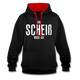 Ein Scheiß Muss Ich - Lustig Sarkastisch Kontrast-Hoodie - Schwarz/Rot