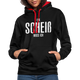 Ein Scheiß Muss Ich - Lustig Sarkastisch Kontrast-Hoodie - Schwarz/Rot