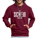 Ein Scheiß Muss Ich - Lustig Sarkastisch Kontrast-Hoodie - Weinrot/Anthrazit