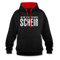 Lustig - Ich bin zu alt für diesen Scheiß - Kontrast-Hoodie - Schwarz/Rot