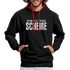 Lustig - Ich bin zu alt für diese Scheiße - Kontrast-Hoodie - Schwarz/Rot