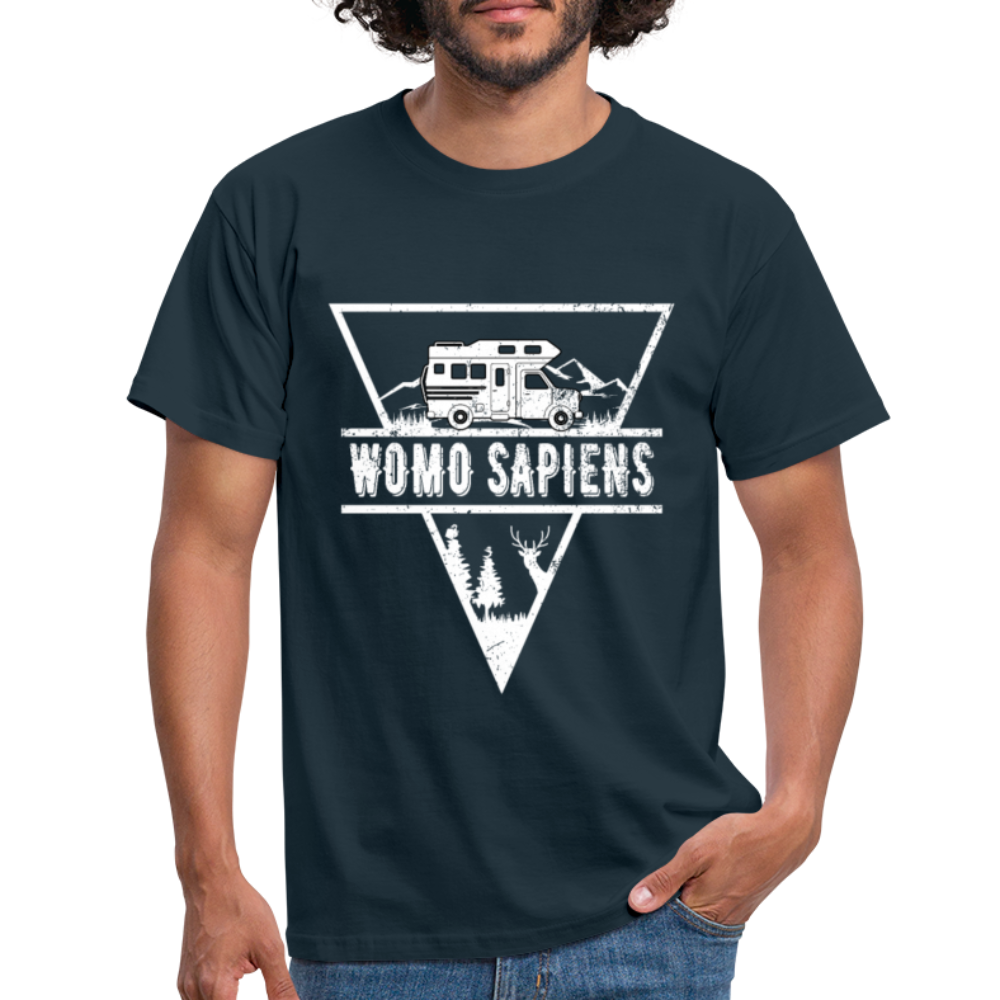 Wohnmobil WOMO SAPIENS Camper Freunde T-Shirt - Navy