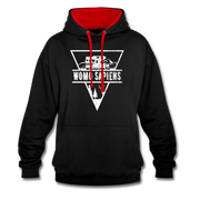 Wohnmobil WOMO SAPIENS Camper Freunde Kontrast-Hoodie - Schwarz/Rot