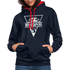 Wohnmobil WOMO SAPIENS Camper Freunde Kontrast-Hoodie - Navy/Rot