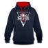 Wohnmobil WOMO SAPIENS Camper Freunde Kontrast-Hoodie - Navy/Rot