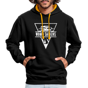 Wohnmobil WOMO SAPIENS Camper Freunde Kontrast-Hoodie - Schwarz/Gold