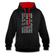 Wenn du wüsstest wie viel Idioten ihren Kopf drehen Kontrast-Hoodie - Schwarz/Rot